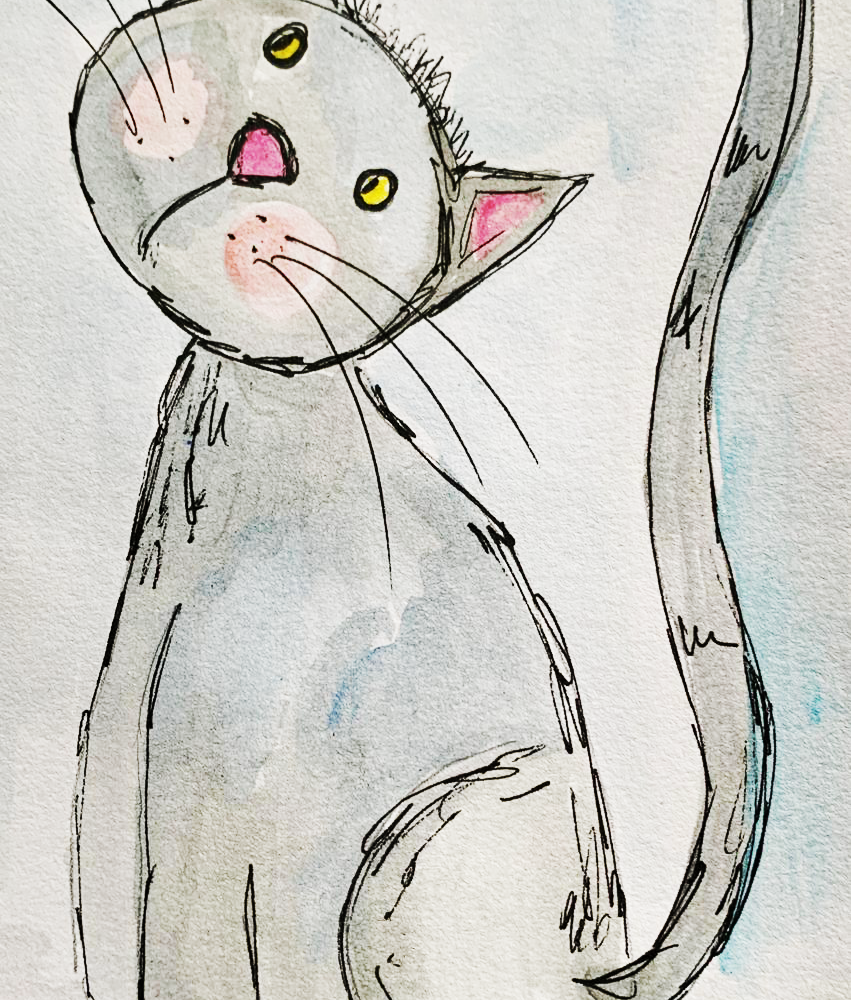 Felicitare pictata manual